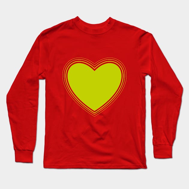 Green heart beating Long Sleeve T-Shirt by Artsemg Studio